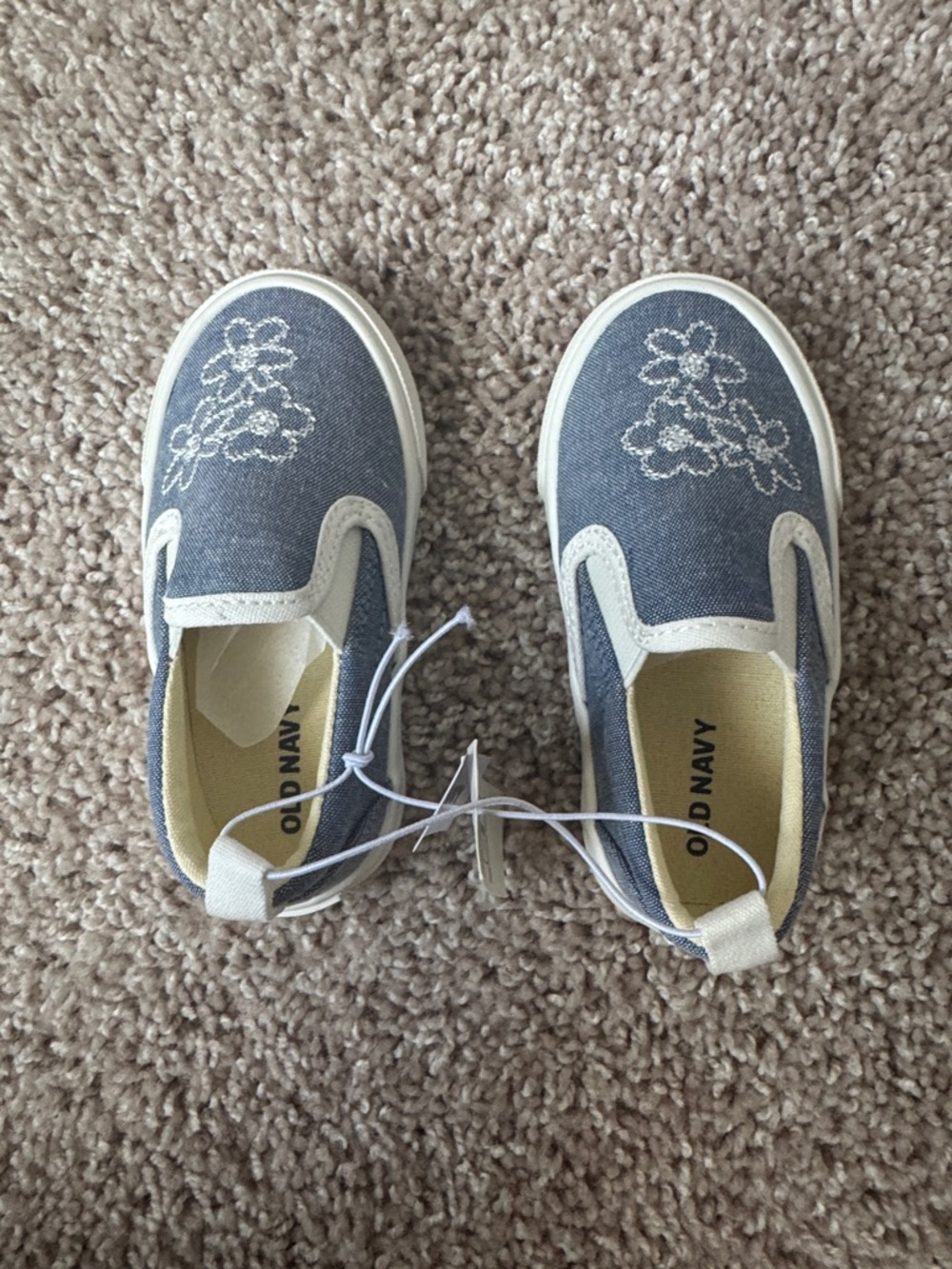 Old Navy Blue Floral Slip-On Sneakers